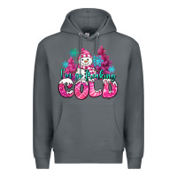 Rock im so freaking cold pink christmas snowman Premium Hoodie - MaliasSmallBusiness