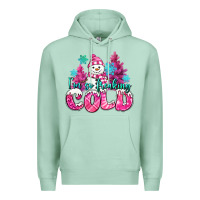 Seafoam im so freaking cold pink christmas snowman Premium Hoodie - MaliasSmallBusiness