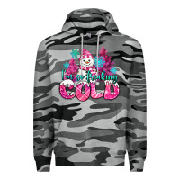 Slate Camo im so freaking cold pink christmas snowman Premium Hoodie - MaliasSmallBusiness