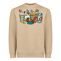 Mushroom english bulldog coffee cups Heavyweight Sweatshirt - Zillion Design Studio