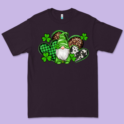 St Patricks Day Gnome With Western Hearts Premium Tee Designed By Artiststas