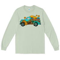 Matcha farm truck with sunflower Long Sleeve Tee - HRA Design Shop