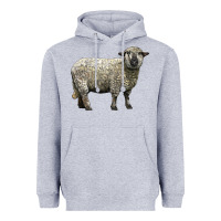 Heather Grey hampshire sheep Heavyweight Hoodie - LillyAllenDesigns