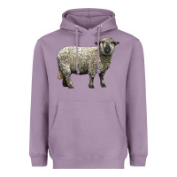 Lavender hampshire sheep Heavyweight Hoodie - LillyAllenDesigns