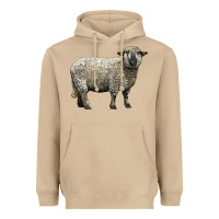 Mushroom hampshire sheep Heavyweight Hoodie - LillyAllenDesigns