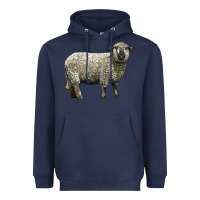 Navy hampshire sheep Heavyweight Hoodie - LillyAllenDesigns