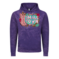 Cloud Purple just a small town girl cowgirl boots Vintage Hoodie - texasbilliewilder