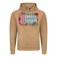Vintage Camel just a small town girl cowgirl boots Vintage Hoodie - texasbilliewilder