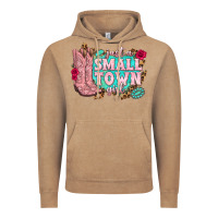 Vintage Coffee just a small town girl cowgirl boots Vintage Hoodie - texasbilliewilder