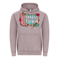 Vintage Zinc just a small town girl cowgirl boots Vintage Hoodie - texasbilliewilder