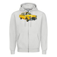 Dove Grey taxi cab Zipper Hoodie - Artiststas