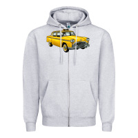 Heather Grey taxi cab Zipper Hoodie - Artiststas