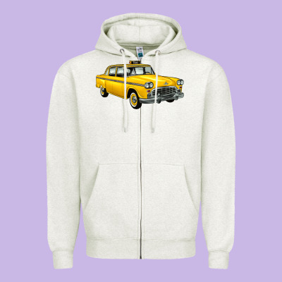 Taxi Cab Zipper Hoodie Designed By Artiststas