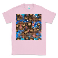 Bubblegum Pink 4th of juky veteran boots seamless pattern Classic Tee - HRA Design Shop