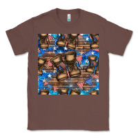 Chestnut 4th of juky veteran boots seamless pattern Classic Tee - HRA Design Shop
