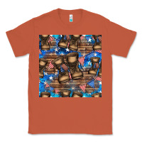 4th Of Juky Veteran Boots Seamless Pattern Classic Tee | Teevron