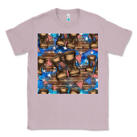 Lilac 4th of juky veteran boots seamless pattern Classic Tee - HRA Design Shop