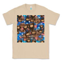 Mushroom 4th of juky veteran boots seamless pattern Classic Tee - HRA Design Shop