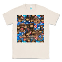 Natural 4th of juky veteran boots seamless pattern Classic Tee - HRA Design Shop
