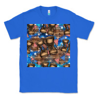 True Royal 4th of juky veteran boots seamless pattern Classic Tee - HRA Design Shop