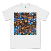 White 4th of juky veteran boots seamless pattern Classic Tee - HRA Design Shop