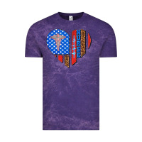 Cloud Purple 4th of july nurse heart flag Vintage Tee - texasbilliewilder