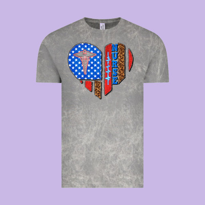 4th Of July Nurse Heart Flag Vintage Tee Designed By Texasbilliewilder