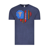 Vintage Denim 4th of july nurse heart flag Vintage Tee - texasbilliewilder