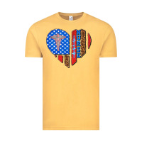 Vintage Mustard 4th of july nurse heart flag Vintage Tee - texasbilliewilder