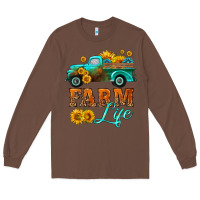 Chestnut farm truck  farm life with sunflower Long Sleeve Tee - HRA Design Shop