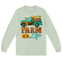 Matcha farm truck  farm life with sunflower Long Sleeve Tee - HRA Design Shop