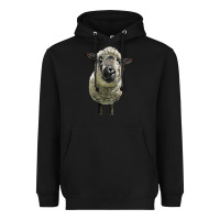 Black hampshire sheep head Heavyweight Hoodie - LillyAllenDesigns