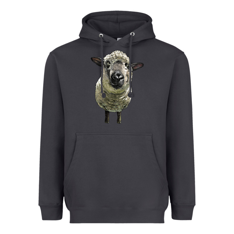 Hampshire Sheep Head Heavyweight Hoodie by LillyAllenDesigns | Teevron