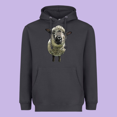 Hampshire Sheep Head Heavyweight Hoodie Designed By Lillyallendesigns