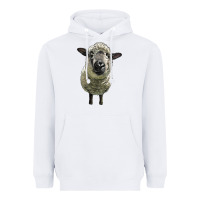 White hampshire sheep head Heavyweight Hoodie - LillyAllenDesigns