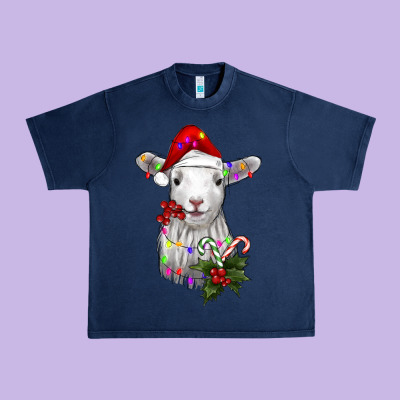 Christmas Baby Sheep Urban Heavy Tee Designed By Ranaportraitstore