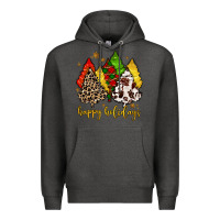 Charcoal Heather happy holidays with christmas tree Premium Hoodie - MaliasSmallBusiness