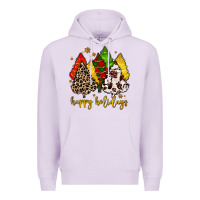 Lilac happy holidays with christmas tree Premium Hoodie - MaliasSmallBusiness
