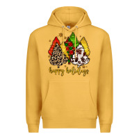 Mustard happy holidays with christmas tree Premium Hoodie - MaliasSmallBusiness