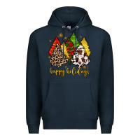Navy happy holidays with christmas tree Premium Hoodie - MaliasSmallBusiness
