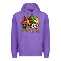 Purple happy holidays with christmas tree Premium Hoodie - MaliasSmallBusiness