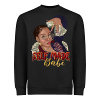Black self made babe afro black woman Heavyweight Sweatshirt - texasbilliewilder