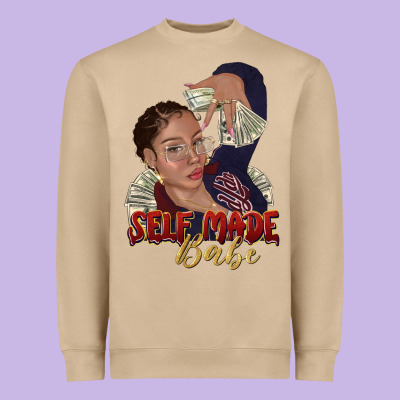 Heavyweight Sweatshirt self made babe afro black woman