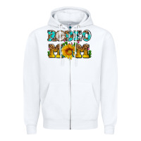 White rodeo mom Zipper Hoodie - AdoDesignShop