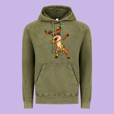 Dabbing Deer Vintage Hoodie Designed By Zillion Design Studio