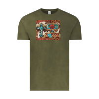 Vintage Olive god is love cross Vintage Tee - BarkalooDesign