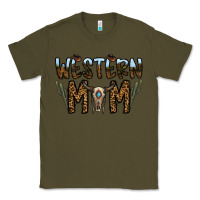 Army Green western mom Classic Tee - CowhideDigitalArt