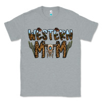 Heather Grey western mom Classic Tee - CowhideDigitalArt