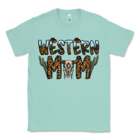 Seafoam western mom Classic Tee - CowhideDigitalArt