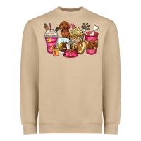 Mushroom dachshund coffee cups Heavyweight Sweatshirt - Zillion Design Studio